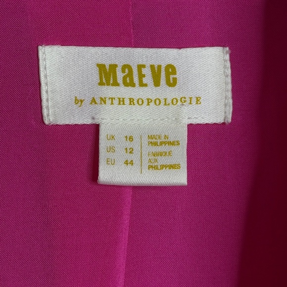 Maeve Anthropologie Double Breasted Boxy Blazer Pink - Picture 4 of 7